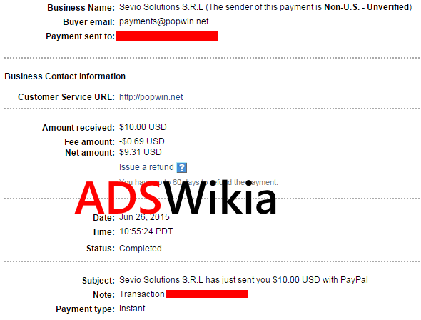 PopWin Proof of Payment